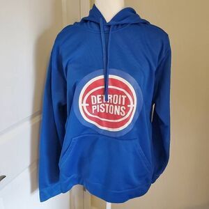 Detroit Pistons Basketball Royal Blue Hoodie - Unisex Size Large